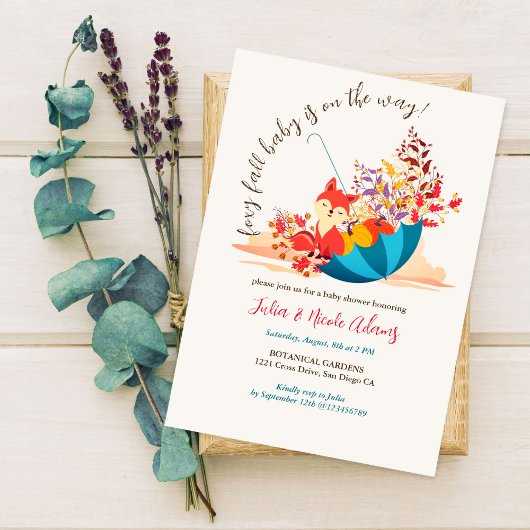 Little Wild Niedlich Foxy Fall Babydusche Einladung