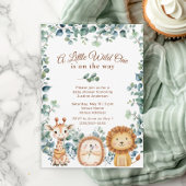 Little Wild One Animals Boy Girl Baby Dusche Einladung