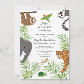 Little Wild One Baby Dusche in einem QR-Code Einladung (Vorderseite)