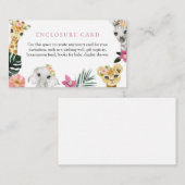 Little Wild One Jungle Babyduschenkarte Begleitkarte (Vorne/Hinten)