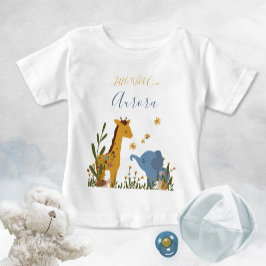 Little Wild One Niedlich Baby Animals floral Baby T-shirt