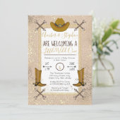 Little Wild One Rustic Western Arrows Baby Dusche Einladung (Stehend Vorderseite)