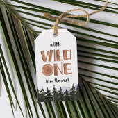 Little Wild One Rustic Woodland Babydusche Geschenkanhänger