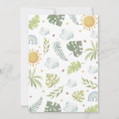 Little Wild One Safari Animals Baby Dusche Einladung (Rückseite)