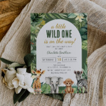 Little Wild One Safari Animals Baby Dusche
