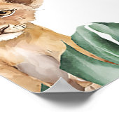 Little Wild One Safari Baby Dusche Begrüßungszeich Poster (Ecke)