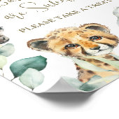 Little Wild One Safari Baby Shower bevorzugt Schil Poster (Ecke)