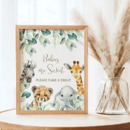 Little Wild One Safari Baby Shower bevorzugt Schil Poster