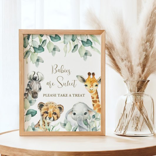 Little Wild One Safari Baby Shower bevorzugt Schil Poster