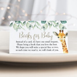 Little Wild One Safari Baby Shower Books für Baby Begleitkarte