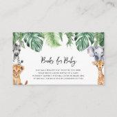 Little Wild One Safari Baby Shower Books für Baby Begleitkarte (Vorderseite)