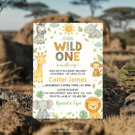 Little Wild One Safari Baby Shower Einladung