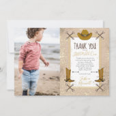 Little Wild One Western Arrows Birthday Party Dankeskarte (Vorderseite)