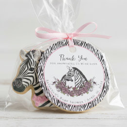 Little Wild One Zebra Baby Shower Safari Thank You Geschenkanhänger