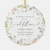 Little Wildblume Baby Loss Memorial Keramik Ornament (Vorne)