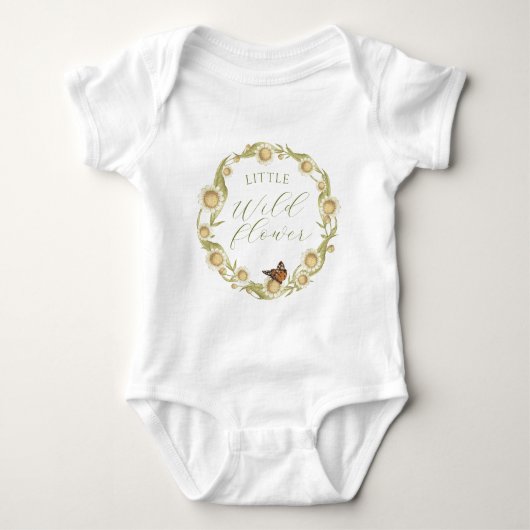 Little Wildblume Daisy Floral Baby Strampler (Vorderseite)