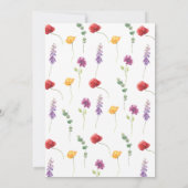 Little Wildblume Garden Party 1. Geburtstag Einladung (Rückseite)