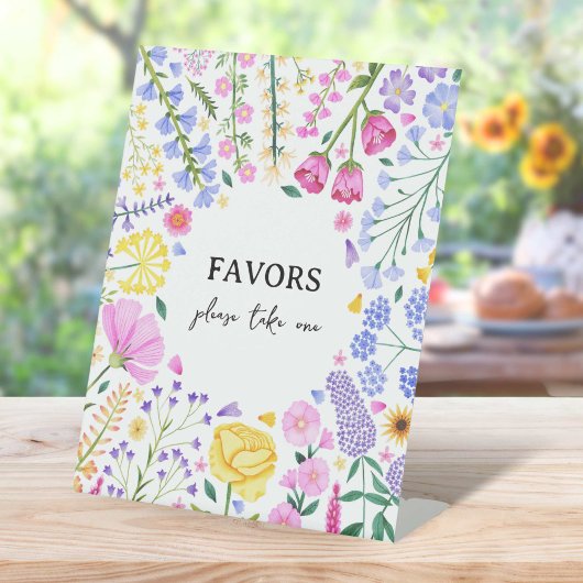 Little Wildblume Garden Party Geburtstag Sockelschild