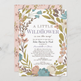 Little Wildblume Girl Baby Shower by Mail Einladung