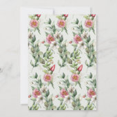 Little Wildblume Greenery Rhombus Baby Shower Einladung (Rückseite)