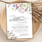 Little Wildblume Script Boho Baby Shower Einladung