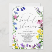 Little Wildblume Script Drive-by-Brautparty Einladung (Vorderseite)