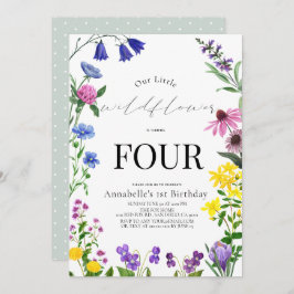 Little Wildblume Script Geburtstag Einladung
