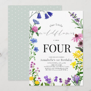 Little Wildblume Script Geburtstag Einladung