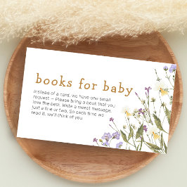 Little Wildflower Baby Shower Books for Baby Begleitkarte