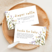 Little Wildflower Baby Shower Diaper Raffle Begleitkarte