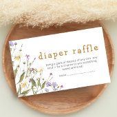 Little Wildflower Baby Shower Diaper Raffle Begleitkarte