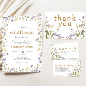 Little Wildflower Baby Shower Einladung