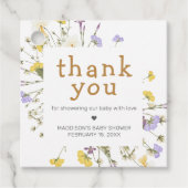 Little Wildflower Baby Shower Geschenkanhänger (Vorderseite)