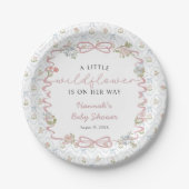 Little Wildflower Baby Shower  Pappteller (Vorderseite)