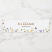 Little Wildflower Baby Shower Wasserflaschenetikett (Einzelnes Label)