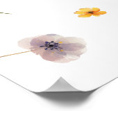 Little Wildflower Baby Shower Welcome Poster (Ecke)