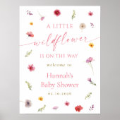 Little Wildflower Baby Shower Welcome Poster (Vorne)