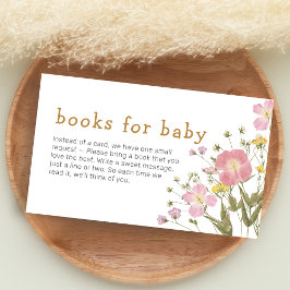 Little Wildflower Boho Baby Shower Books for Baby Begleitkarte