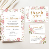 Little Wildflower Boho Baby Shower Einladung