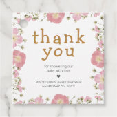 Little Wildflower Boho Baby Shower Geschenkanhänger (Vorderseite)