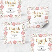 Little Wildflower Boho Baby Shower Quadratischer Aufkleber