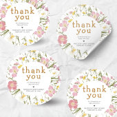 Little Wildflower Boho Baby Shower Runder Aufkleber