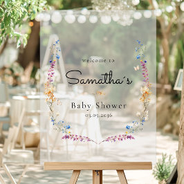 Little Wildflower Boho Dream - Baby Shower Acrylschild