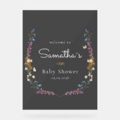 Little Wildflower Boho Dream - Baby Shower Acrylschild (Vorderseite)