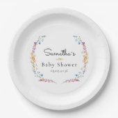 Little Wildflower Boho Dream - Baby Shower Pappteller (Vorderseite)