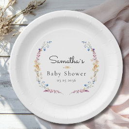Little Wildflower Boho Dream - Baby Shower Pappteller