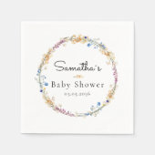 Little Wildflower Boho Dream - Baby Shower Serviette (Vorderseite)