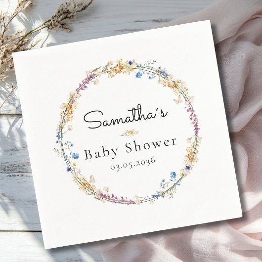 Little Wildflower Boho Dream - Baby Shower Serviette