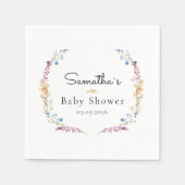 Little Wildflower Boho Dream - Babyparty Serviette (Vorderseite)