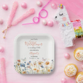 Little Wildflower Butterfly Meadow 1st Birthday Pappteller (Party)